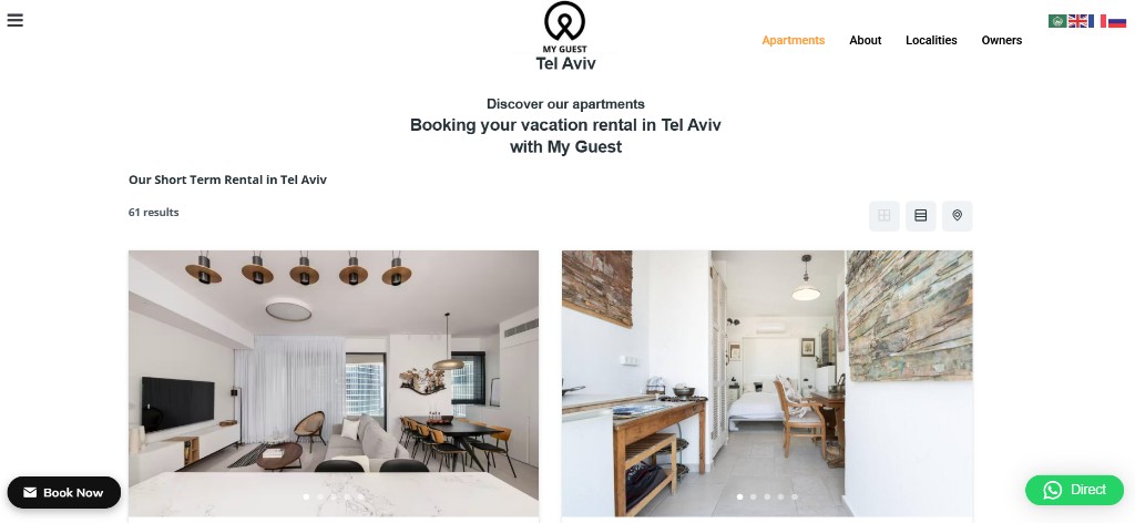 My Guest TLV website preview